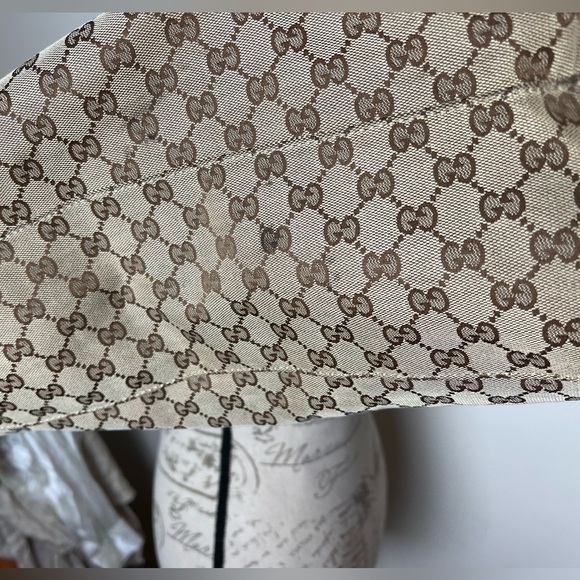 Gucci GG Tan Brown Monogram GG Canvas Large Sukey Tote FREE SHIPPING - Picture 14 of 16